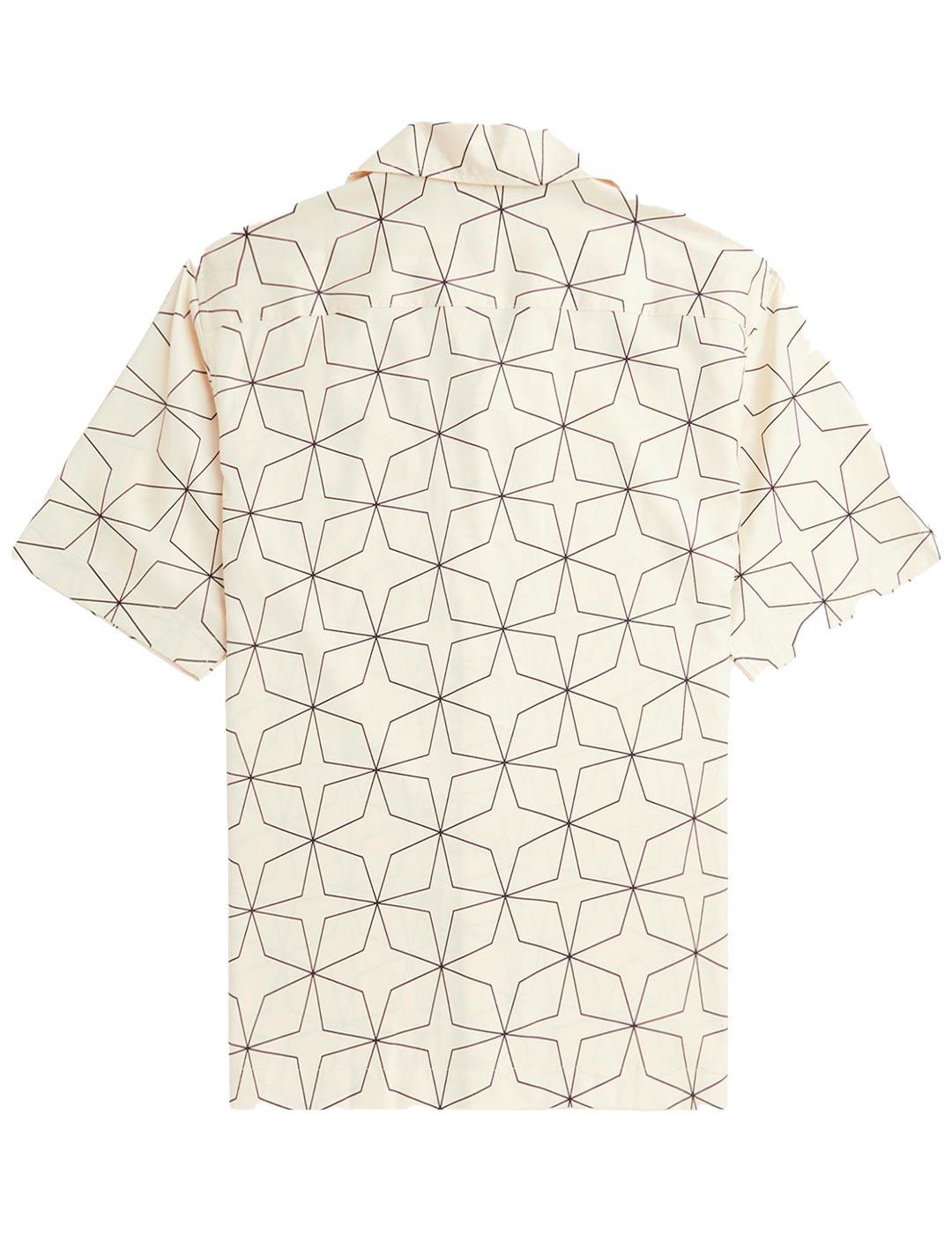 Chemise Fred Perry Geometric Print Revere Collar