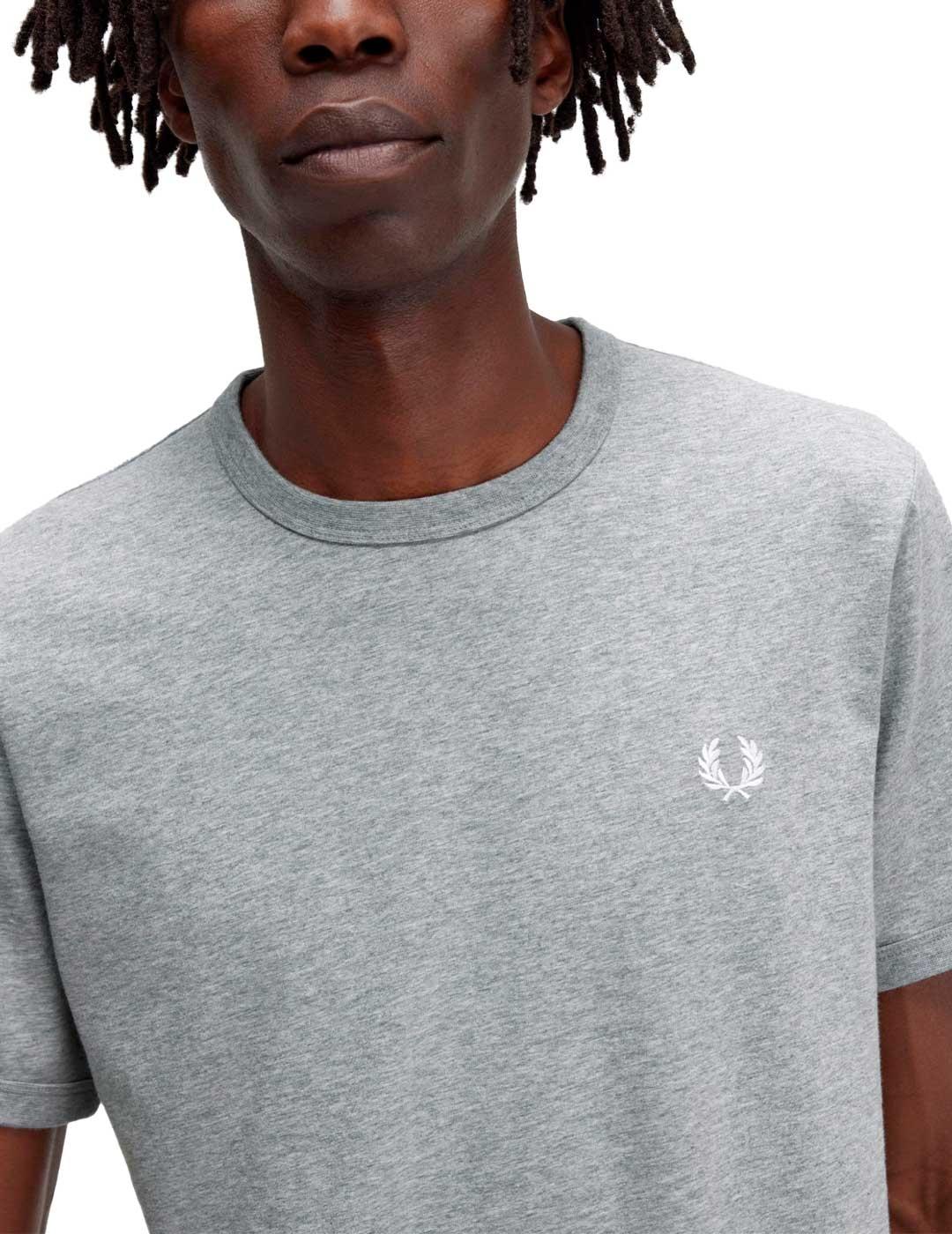 T-Shirt Fred Perry Ringer Gris